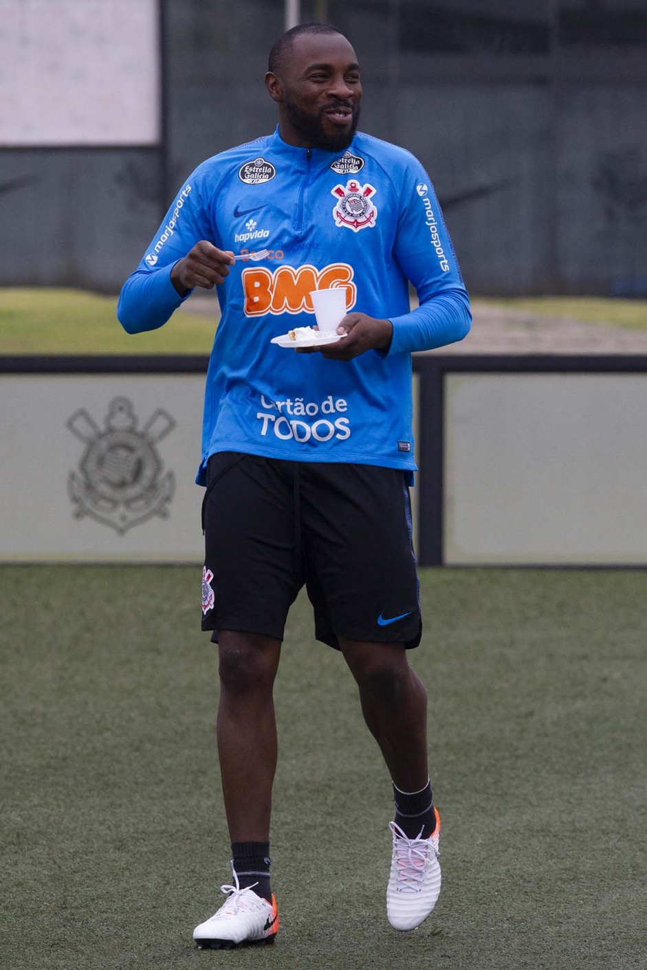 Manoel no último treino antes de enfrentar o Athletico-PR, pelo Brasileirão