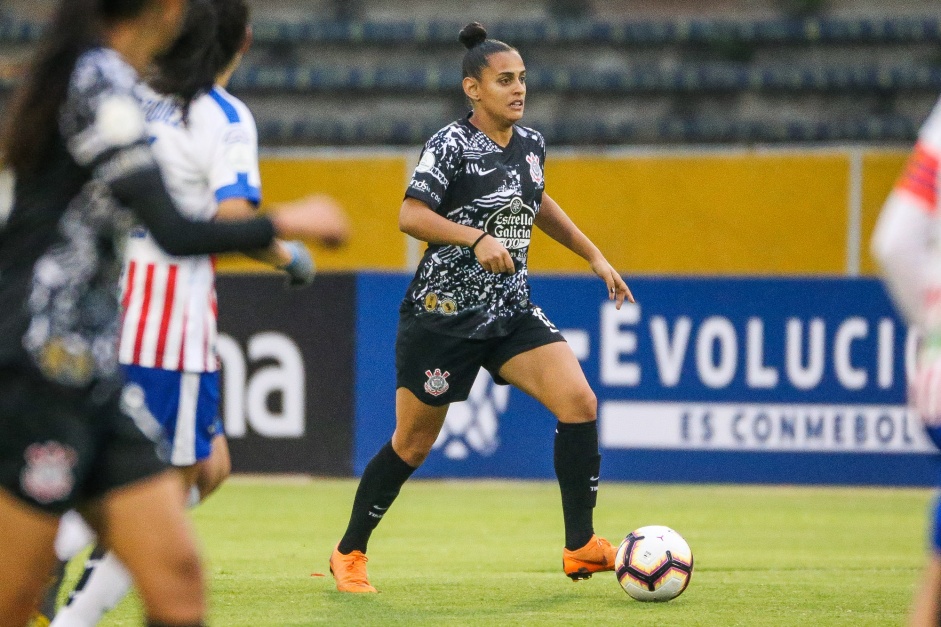 Mimi durante jogo contra o Libertad/Limpeo pela Libertadores Feminina 2019