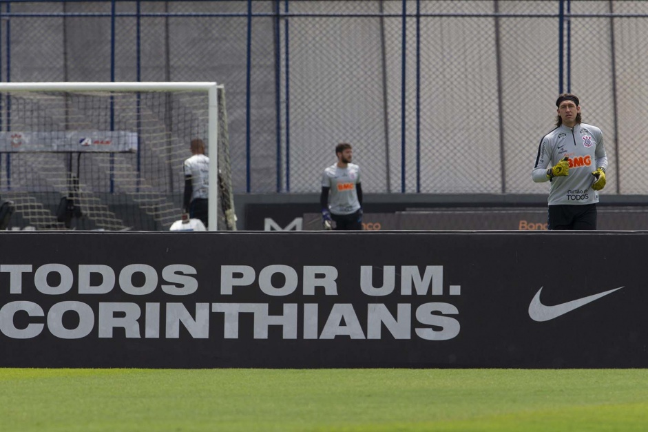 Goleiros do Corinthians no ltimo treino antes do duelo contra o Flamengo, pelo Brasileiro