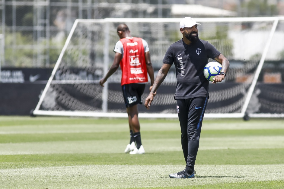 Dyego Coelho no ltimo treinamento do Corinthians antes do jogo contra o Atltico Mineiro