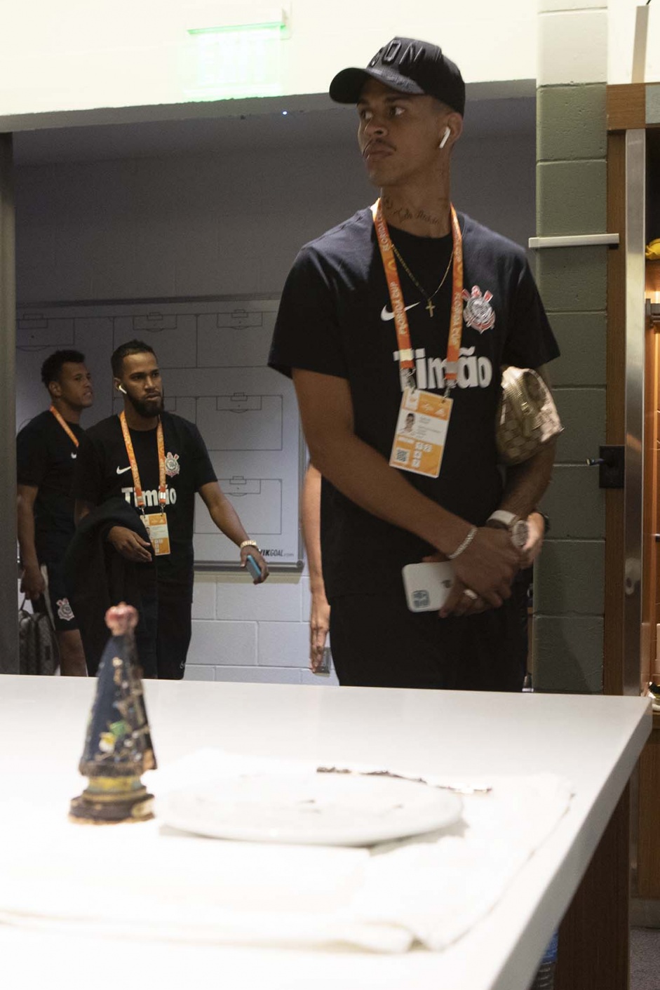 Everaldo e Richard chegam no Explora Stadium para jogo ...