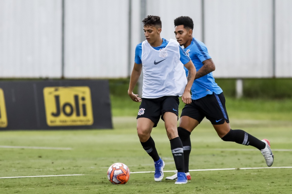 Rafael e Du no treino do Sub-20 para semifinal da Copinha contra o Inter