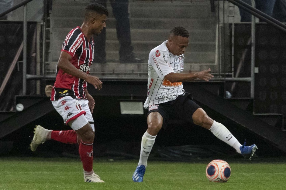 Janderson no jogo contra o Botafogo-SP, pelo Paulisto 2020