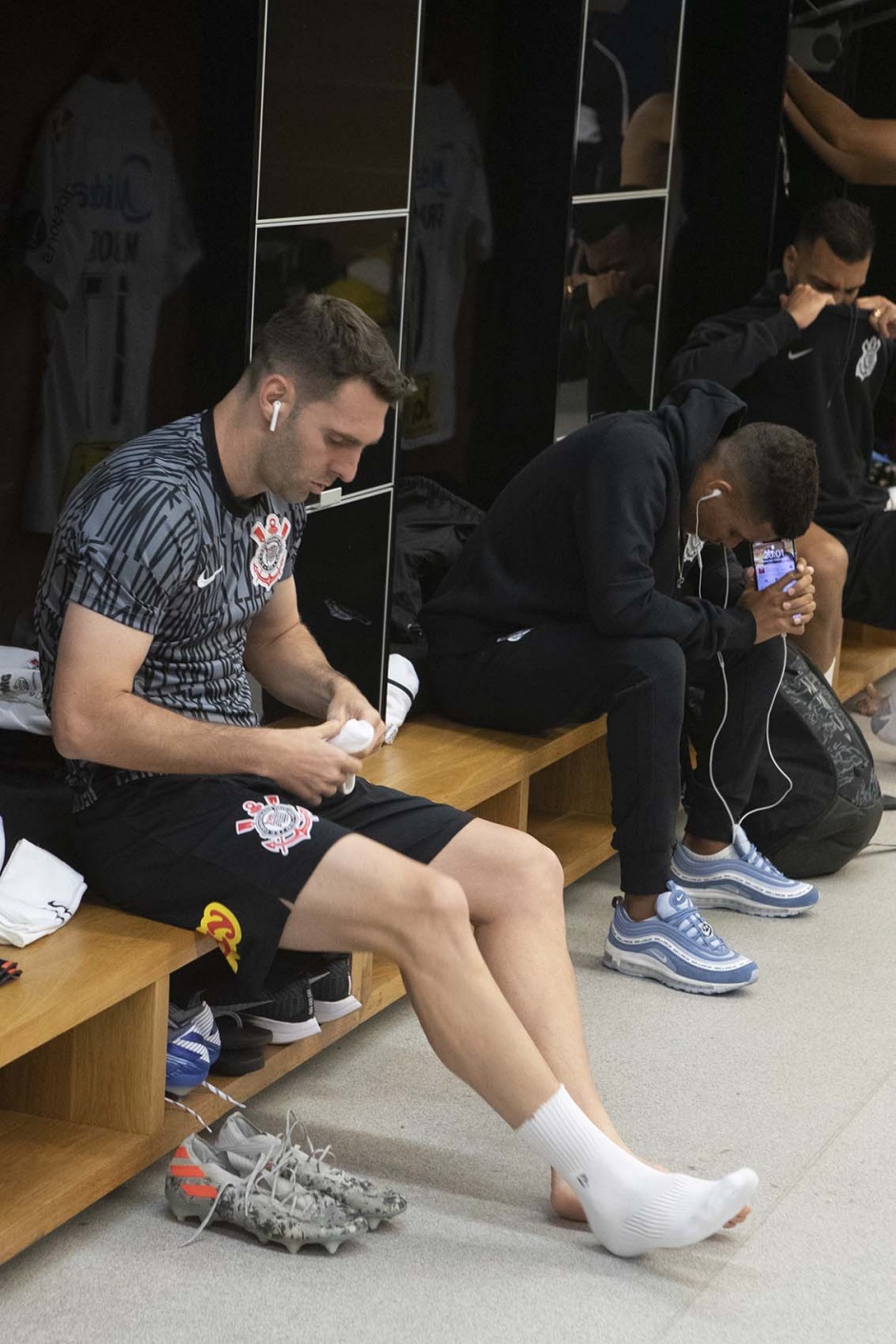 Boselli no vestiário, antes do jogo contra o Guaraní