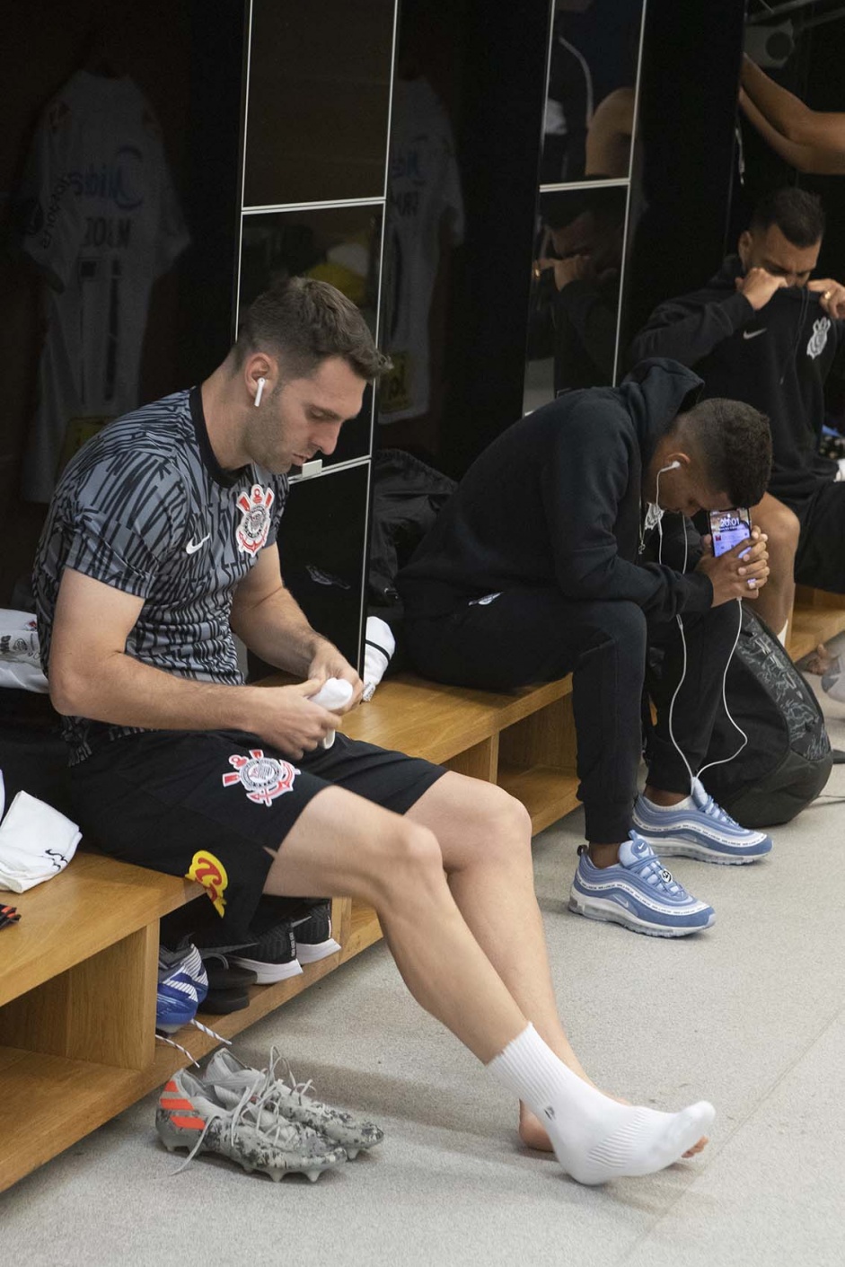 Boselli no vestirio, antes do jogo contra o Guaran