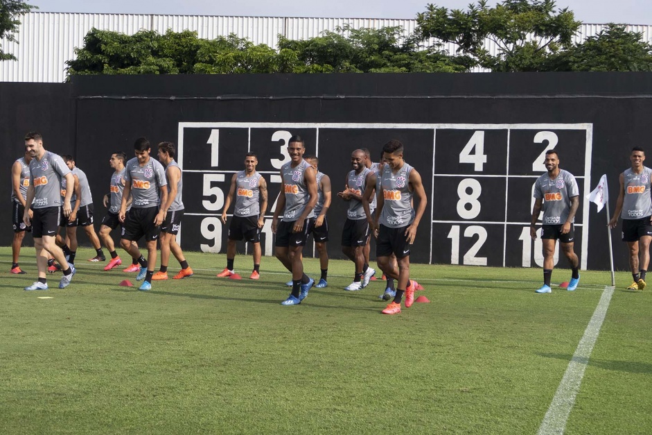 Elenco do Corinthians no de treino desta sexta-feira