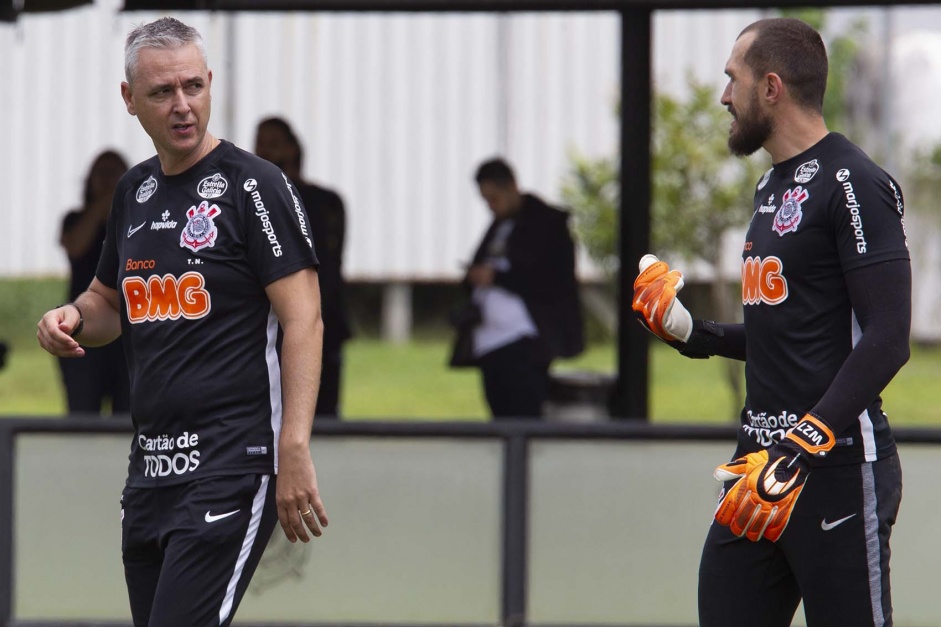 Goleiro do Corinthians, Walter exaltou Tiago Nunes nesta quarta-feira