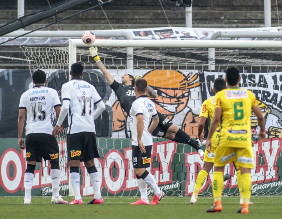 Cássio no duelo contra o Mirassol, pela semifinal do Paulistão
