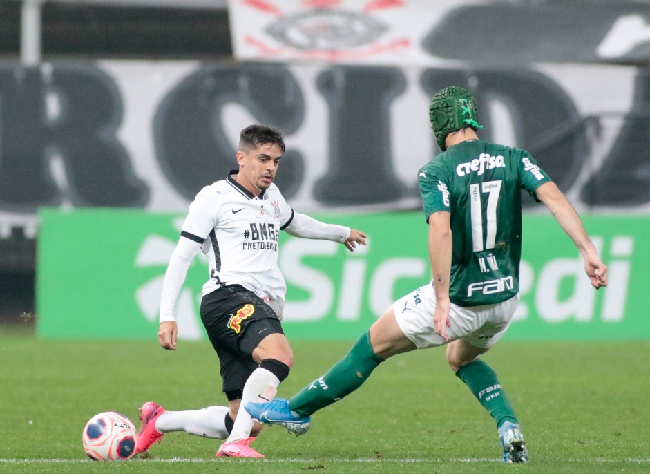 Fagner no empate com Palmeiras na Arena Corinthians pela final do Campeonato Paulista