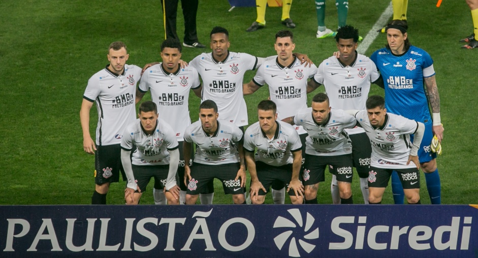 Foto oficial do jogo contra o Palmeiras, na Arena Corinthians, pela final do Paulistão 2020