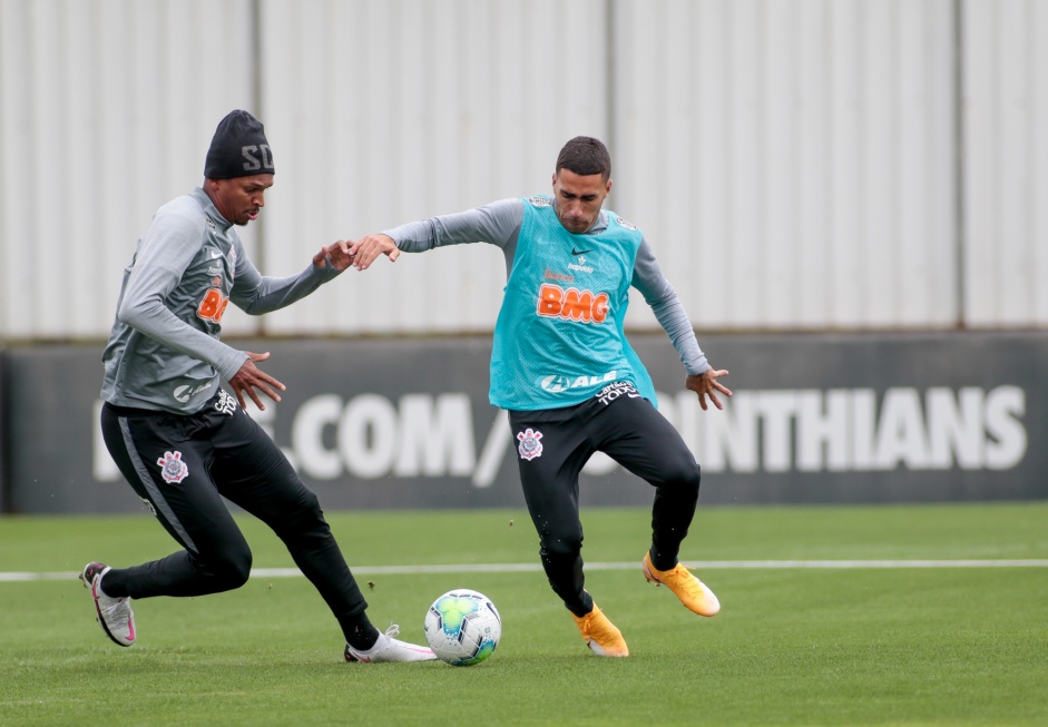Gabriel no treino deste domingo para enfrentar o Fortaleza, pelo Brasileirão