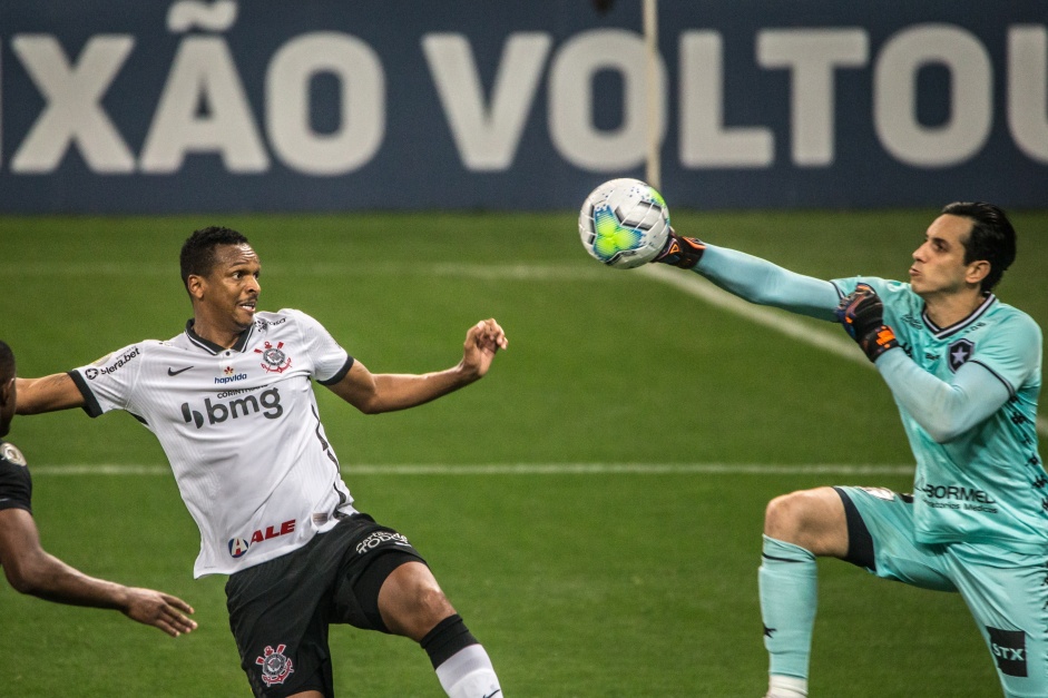 Centroavante J no duelo entre Corinthians e Botafogo na Neo Qumica Arena