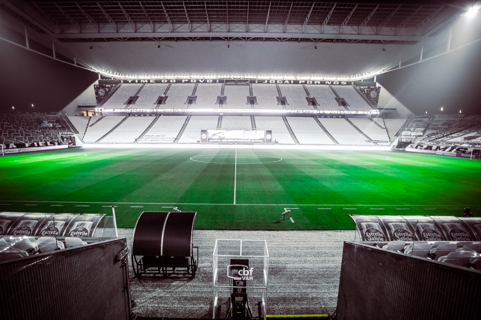 Neo Qumica Arena pronta para o jogo entre Corinthians e Bahia, pelo Brasileiro