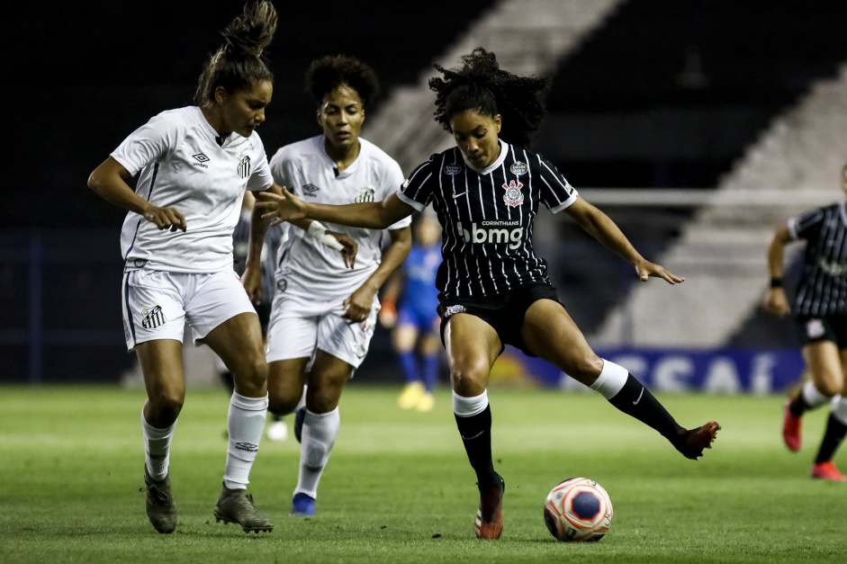 Yasmin no jogo contra o Santos, pelo Paulistão Feminino