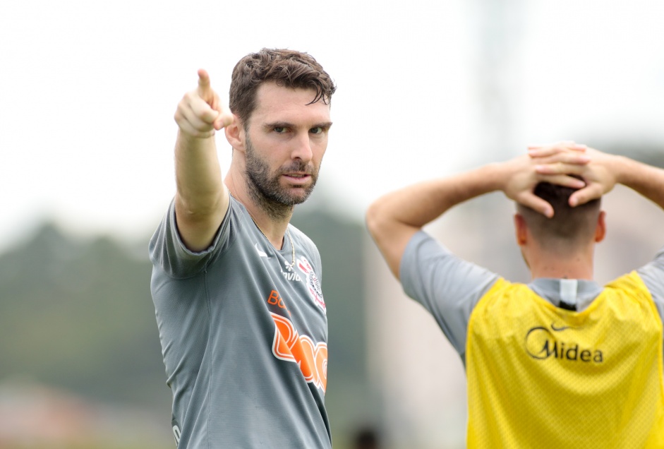 Mauro Boselli no último treino antes do jogo contra o São Paulo, pelo Brasileirão