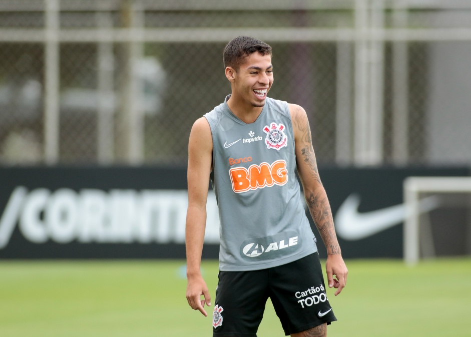 Gabriel Pereira durante penltimo treino do Corinthians antes do jogo contra o Fluminense