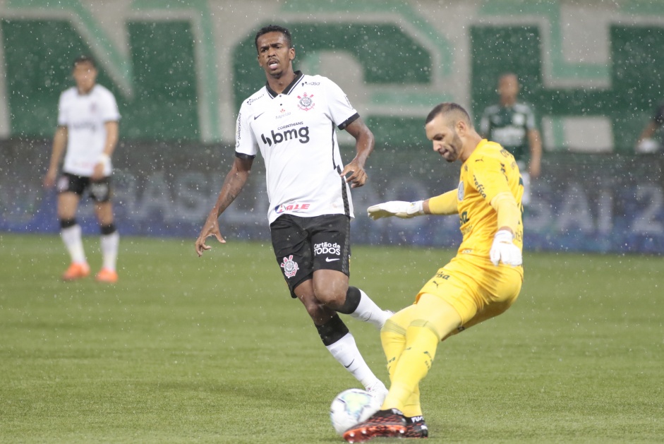 J no duelo contra o Palmeiras, pelo Campeonato Brasileiro