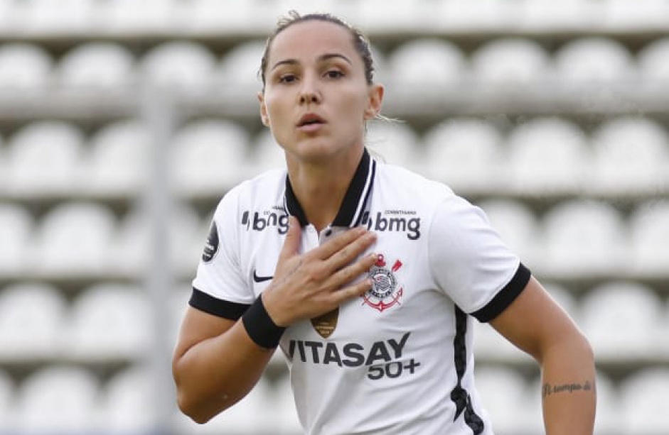Giovanna Crivelari no jogo contra o América de Cali, pela Copa Libertadores Feminina