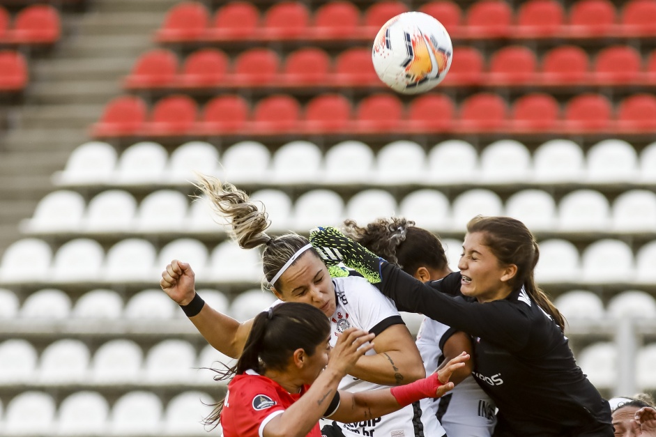 Crivelari no jogo entre Corinthians e Amrica de Cali, pela Copa Libertadores Feminina