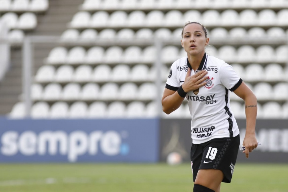 Giovanna Crivelari no jogo contra o Amrica de Cali, pela Libertadores Feminina