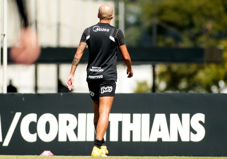 Fbio Santos durante o treino do Corinthians no Centro de Treinamentos Joaquim Grava