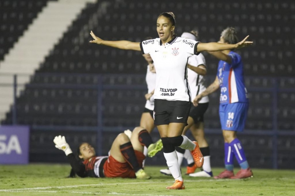 Gabi Nunes marcou o segundo gol do Corinthians Feminino, contra o Napoli, pelo Brasileirão Gabi Nunes marcou o segundo gol do Corinthians Feminino, contra o Napoli, pelo Brasileirão