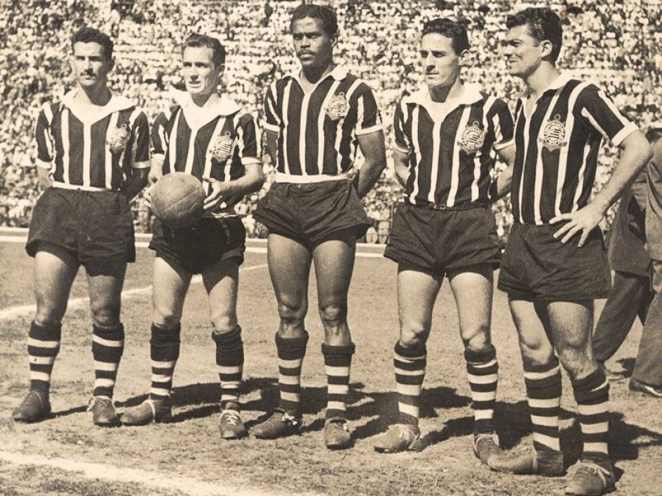 Claudio, Luizinho, Baltazar, Carbone e Mrio, o quinteto histrico do Corinthians