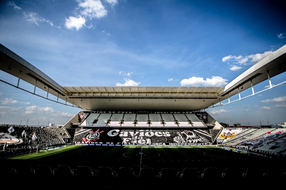 Neo Química Arena pronta para receber o jogo entre Corinthians e Inter de Limeira, pelo Paulistão