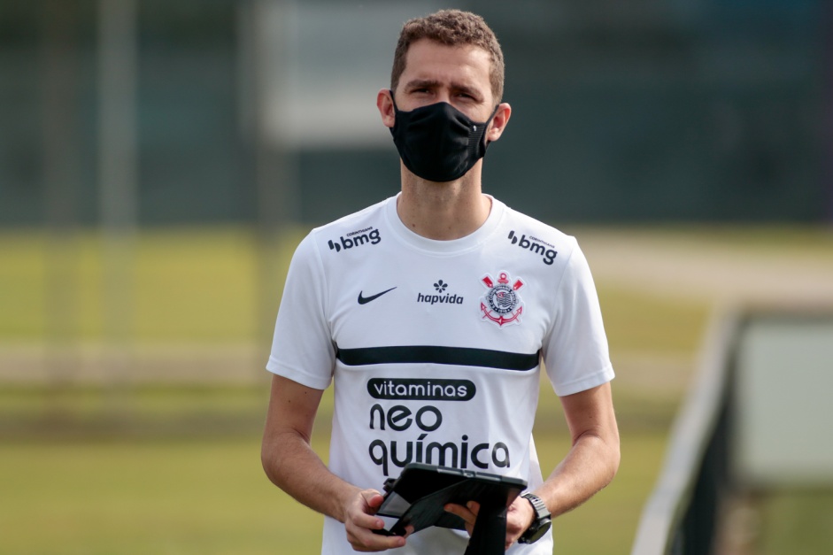 Marco Aurélio Melo durante treino do Corinthians no CT Dr. Joaquim Grava