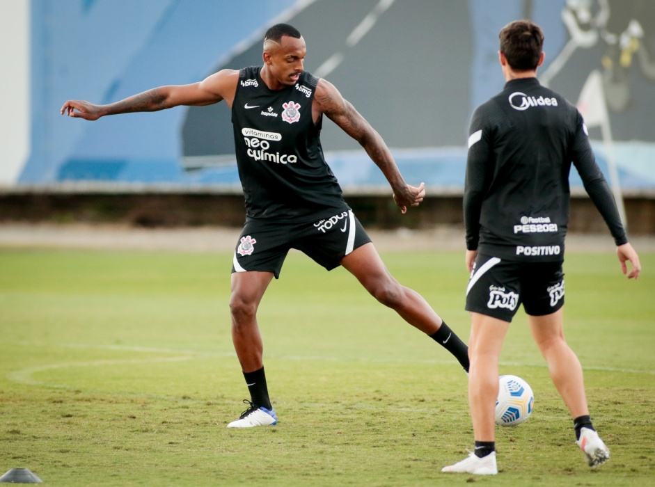Raul Gustavo durante ltimo treino do Corinthians antes da estreia pelo Brasileiro 2021