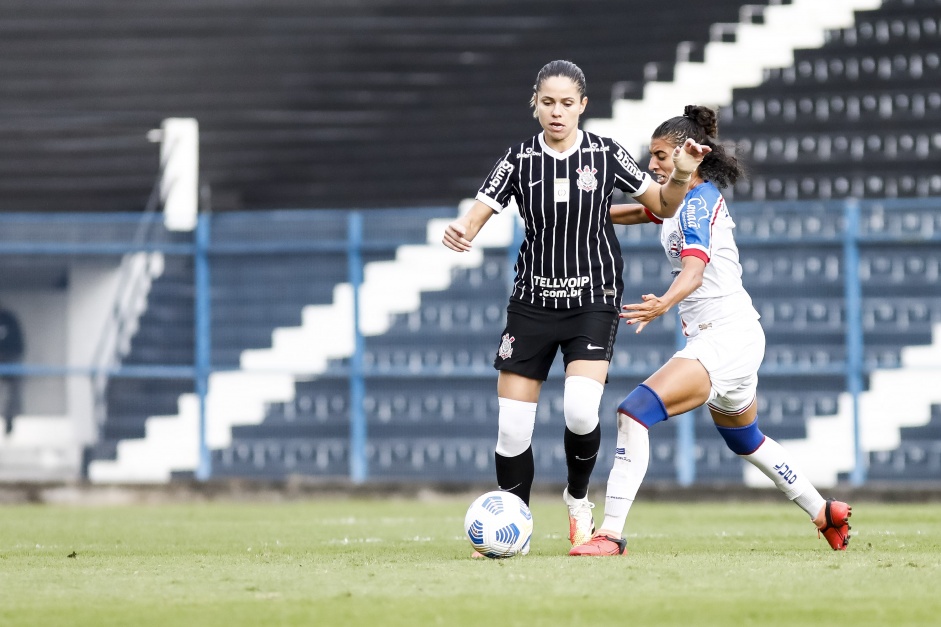 Erika durante a partida entre Corinthians e Bahia, pelo Brasileiro Feminino