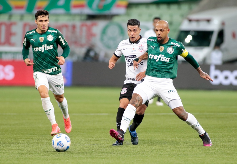 Roni durante Drbi entre Corinthians e Palmeiras, no Allianz Parque, pelo Brasileiro