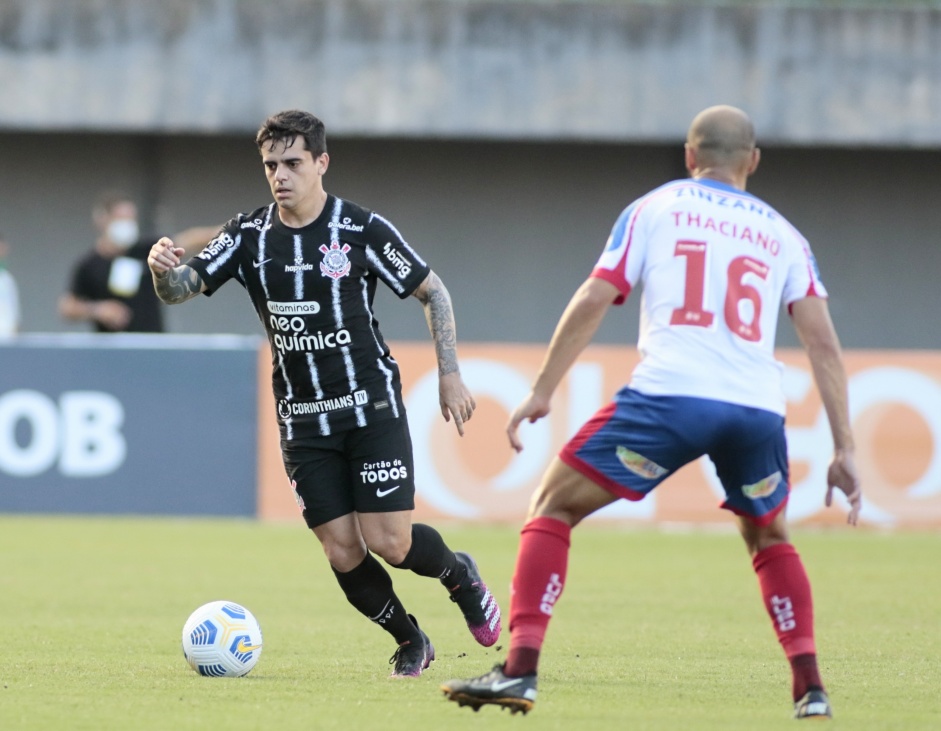 Lateral Fagner na partida entre Corinthians e Bahia, pelo Brasileiro, em Pituau