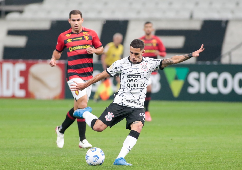 Volante Gabriel durante jogo entre Corinthians e Sport, na Neo Qumica Arena, pelo Brasileiro