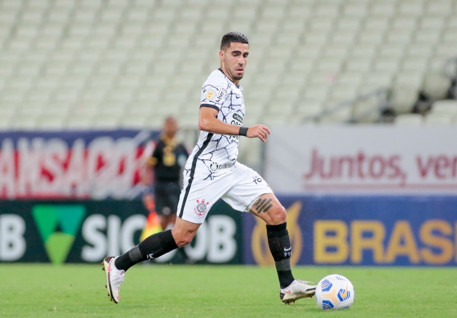Gabriel durante jogo entre Corinthians e Fortaleza, no Castelo, pelo Campeonato Brasileiro