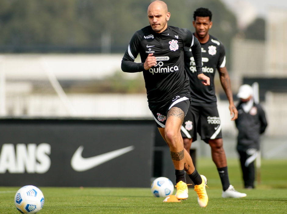 Fbio Santos durante ltimo treino antes do jogo entre Corinthians e Atltico-MG
