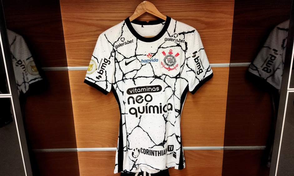 Camisa do Corinthians pronta para o jogo contra o Atltico-MG, na Neo Qumica Arena