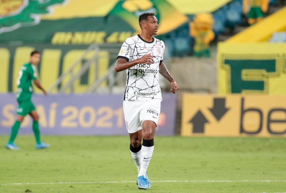 J durante a partida contra o Cuiab, pelo Brasileiro, na Arena Pantanal