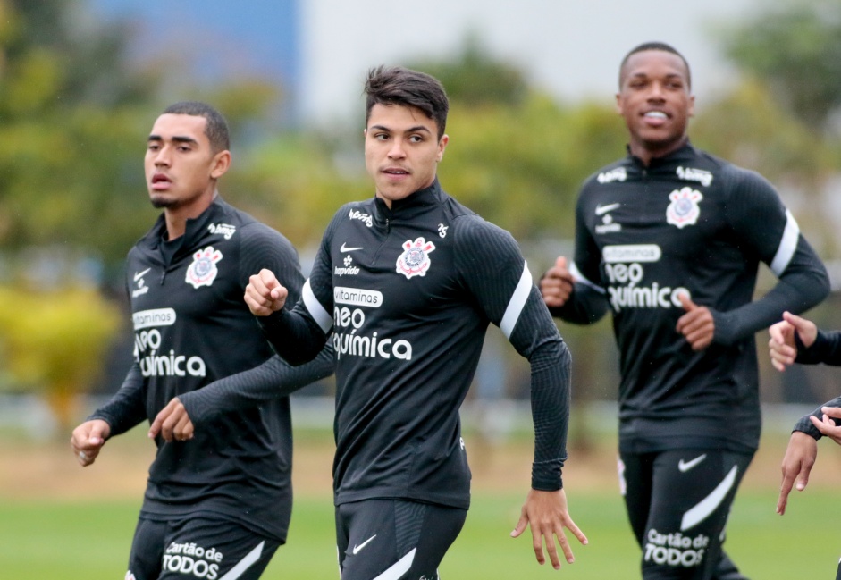 Du, Roni e Xavier em treino preparatrio para jogo contra o Flamengo, pelo Campeonato Brasileiro