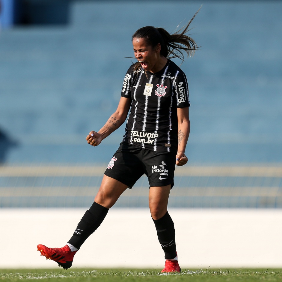 Victria durante partida entre Corinthians e So Jos, pelo Campeonato Paulista Feminino