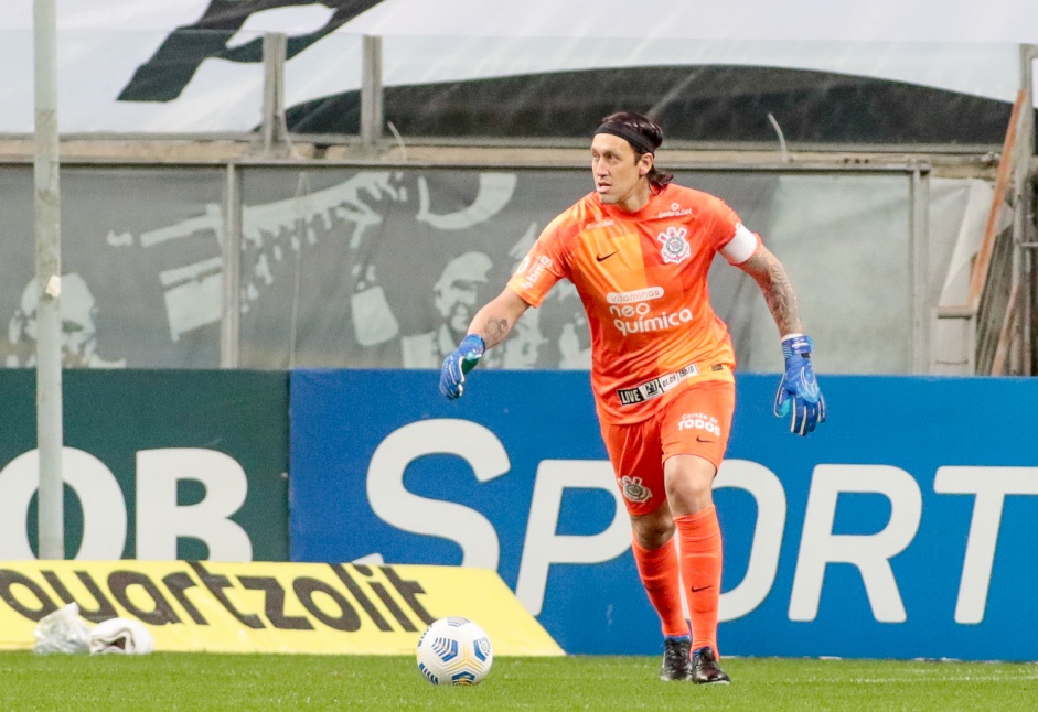 Goleiro Cássio durante partida entre Corinthians e Grêmio, pelo Campeonato Brasileiro