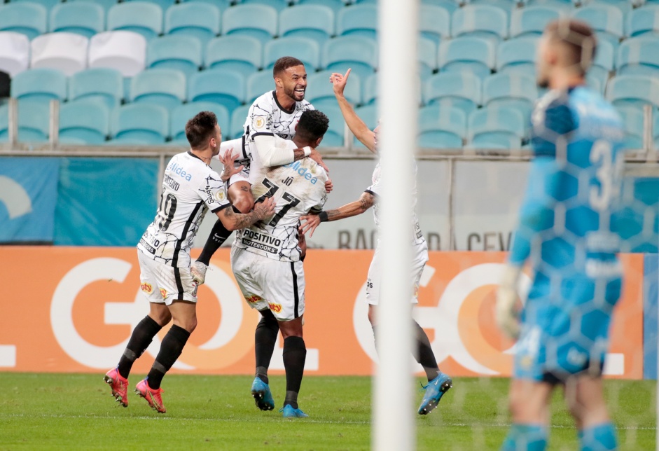 Vitinho durante partida entre Corinthians e Grmio, pelo Campeonato Brasileiro