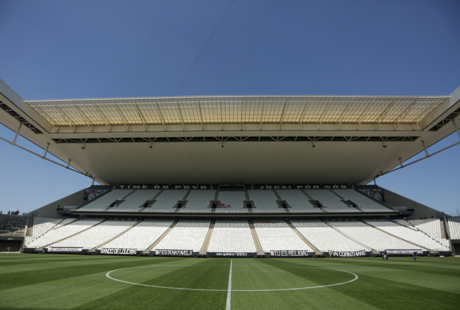 Neo Qumica Arena pronta para receber o jogo entre Corinthians e Fortaleza