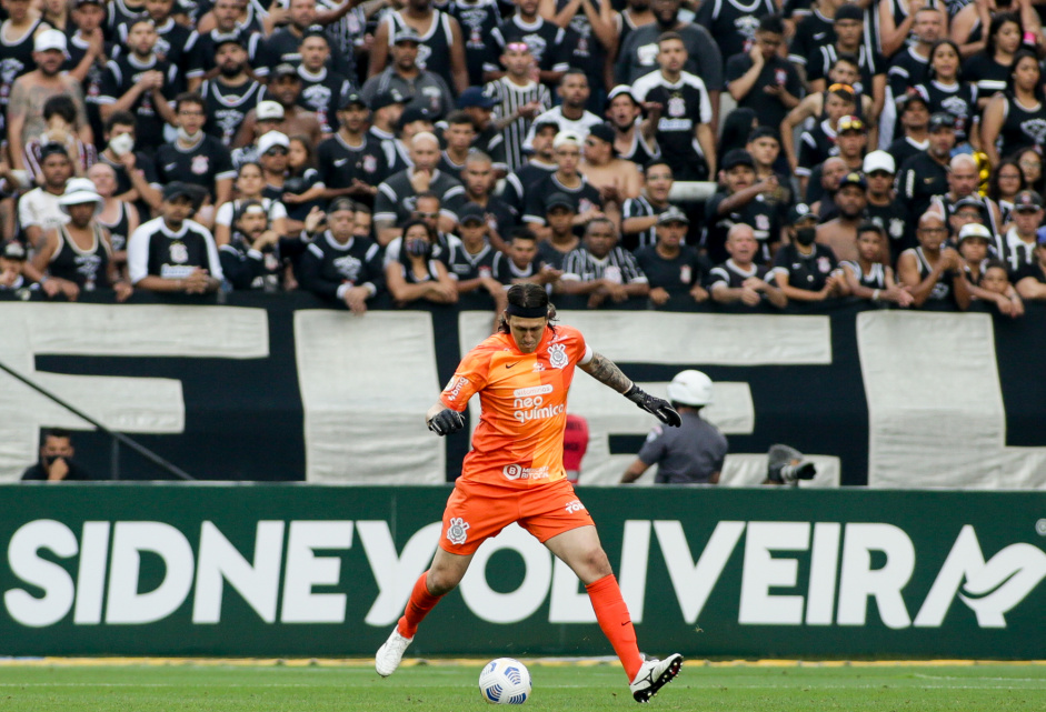 Goleiro Cssio no jogo entre Corinthians e Grmio, pelo Campeonato Brasileiro