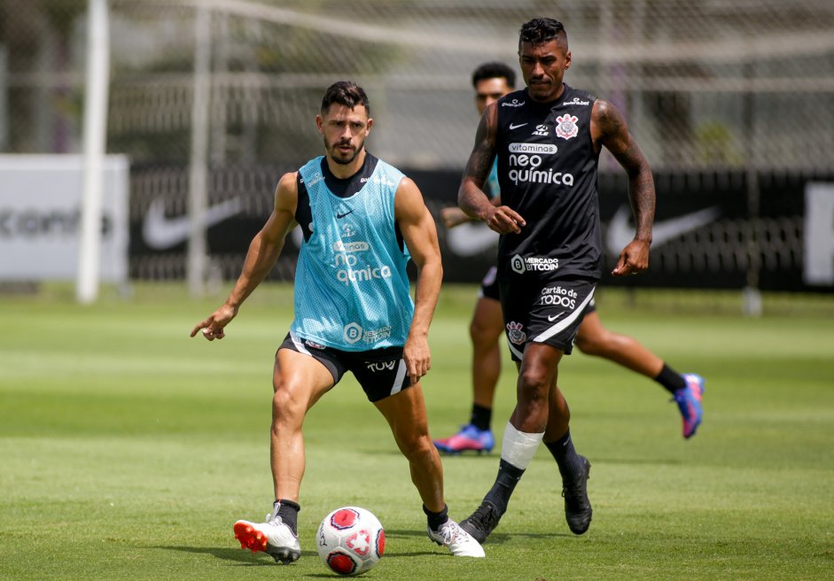 Giuliano e Paulinho treinam juntos no CT Dr. Joaquim Grava