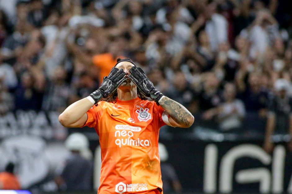 Cssio durante a partida do Corinthians contra o Guarani nesta quinta-feira