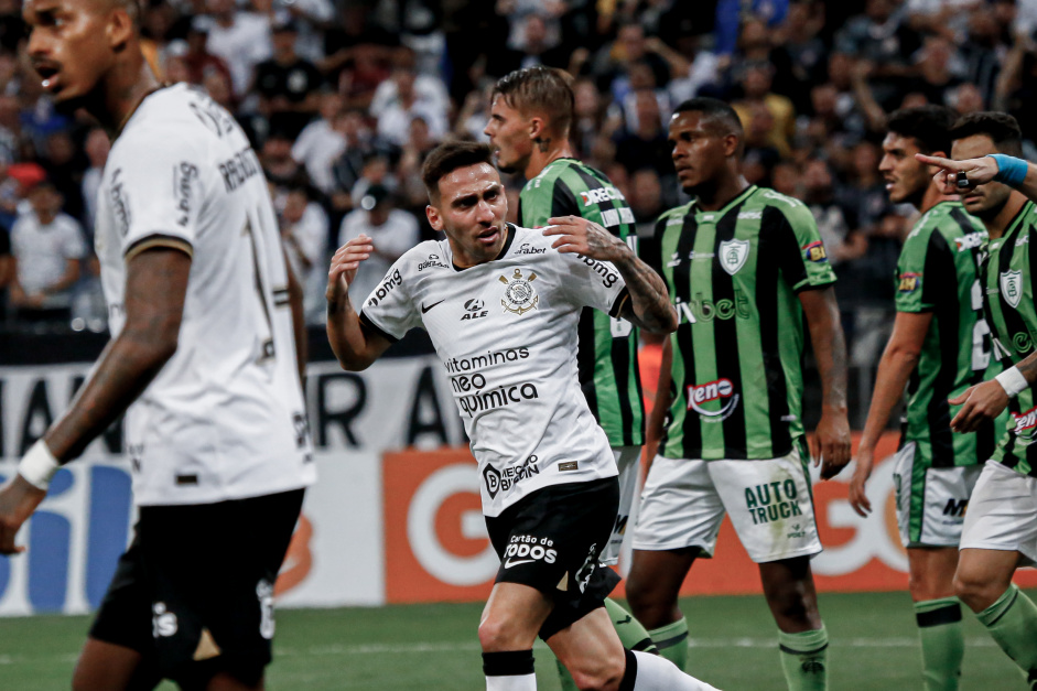 Gustavo Mosquito marcou o gol de empate do Corinthians contra o América-MG na Neo Química Arena neste domingo