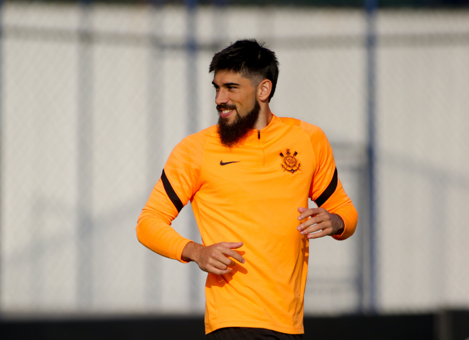 Bruno Mndez em treino do Corinthians antes de encarar o Boca nas oitavas da Libertadores