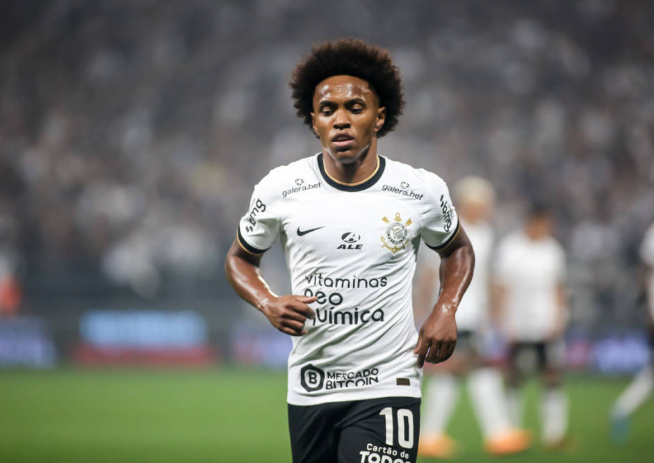 Willian durante jogo do Corinthians contra o Boca Juniors