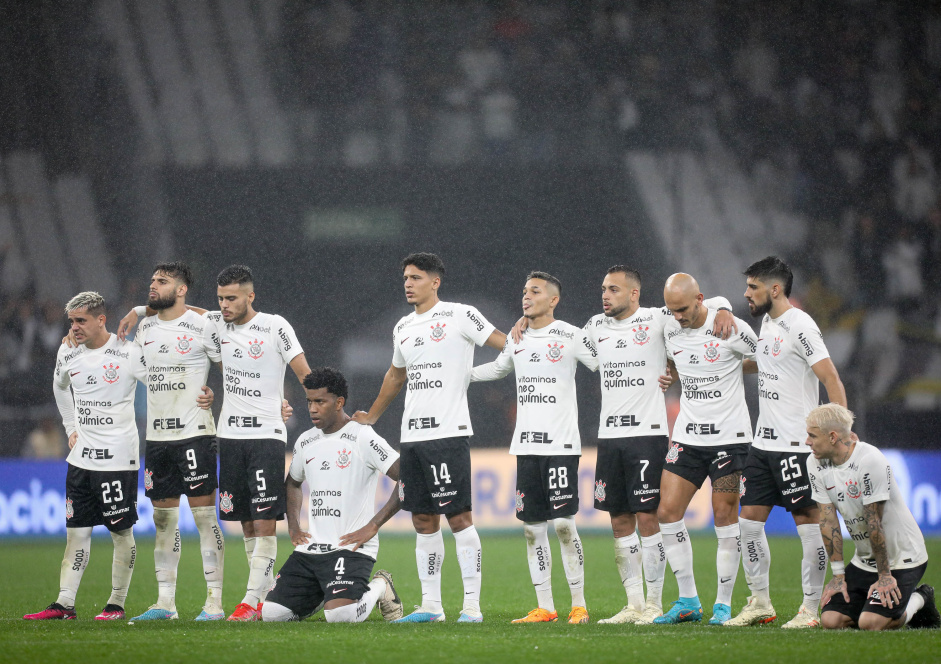 Jogadores do Corinthians durante disputa de pnaltis